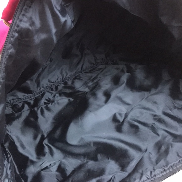 Victoria secrets carryall bag with zipper black sequins and hot pink - Picture 8 of 10